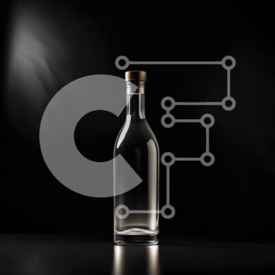 Intra Συλλεκτικό Ξύλινο Παζλ Plywood  4mm - Άδειο διαφανές γυάλινο μπουκάλι με ξύλινο καπάκι Σε Ξύλινο Κουτί - Διαστάσεις: 10x10 cm – 25 κομμάτια - Image 1