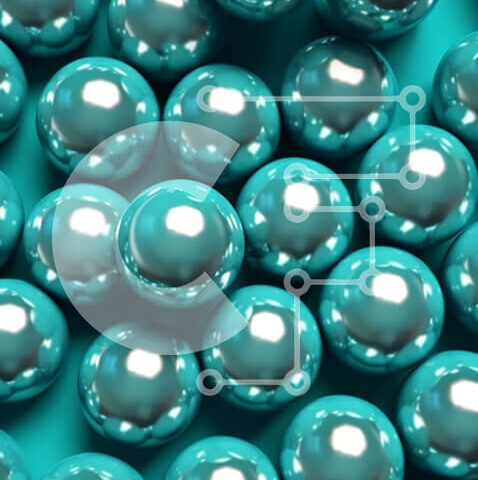 Intra Συλλεκτικό Ξύλινο Παζλ Plywood 4mm - Όμορφη κινηματογράφηση σε πρώτο πλάνο από λαμπερά μπλε μάρμαρα σε τιρκουάζ φόντο Σε Ξύλινο Κουτί - Διαστάσεις: 10x10 cm – 25 κομμάτια - Image 1