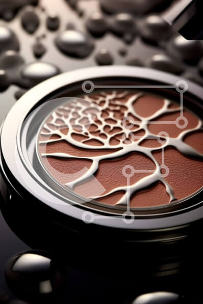 Intra Συλλεκτικό Ξύλινο Παζλ Plywood  4mm - Κομψή εικόνα γυναίκας με κόκκινο κραγιόν και σταγονίδια νερού Σε Ξύλινο Κουτί - Διαστάσεις Puzzle: 10x10 cm – 25 κομμάτια