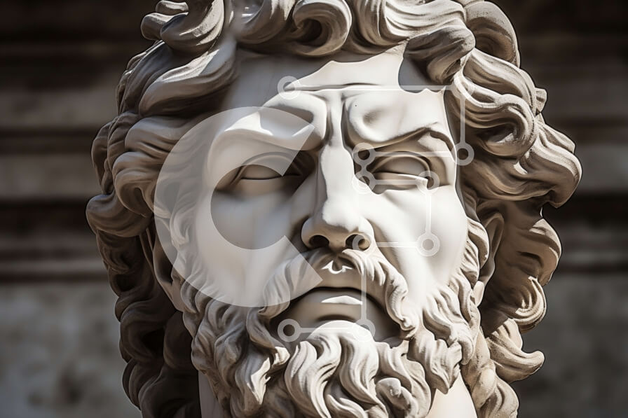 Intra Συλλεκτικό Ξύλινο Παζλ Plywood  4mm - Συναρπαστικό άγαλμα ενός άνδρα με σοβαρή έκφραση Σε Ξύλινο Κουτί - Διαστάσεις: 10x10 cm – 25 κομμάτια