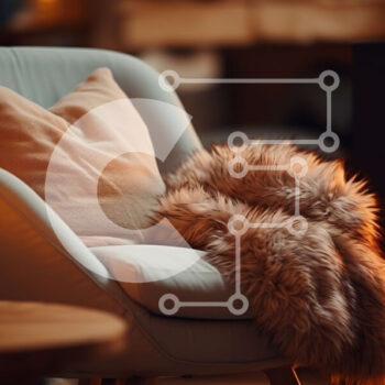 Intra Συλλεκτικό Ξύλινο Παζλ Plywood  4mm - Άνετο σαλόνι με τζάκι και άνετη καρέκλα Σε Ξύλινο Κουτί - Διαστάσεις Puzzle: 10x10 cm – 25 κομμάτια - Image 1