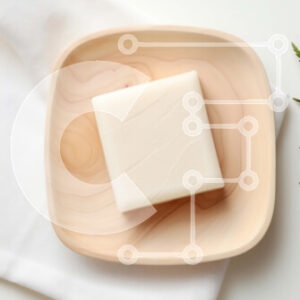 Intra Συλλεκτικό Ξύλινο Παζλ Plywood  4mm - Λευκό σαπούνι σε Ξύλινο μπολ με κλωναράκι δεντρολίβανου Σε Ξύλινο Κουτί - Διαστάσεις Puzzle: 10x10 cm – 25 κομμάτια