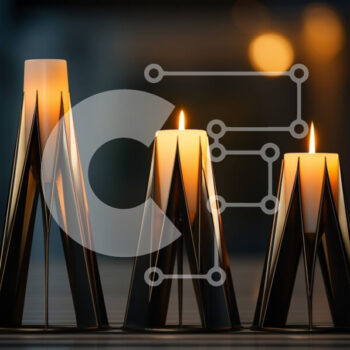 Intra Συλλεκτικό Ξύλινο Παζλ Plywood  4mm - Μεταλλικά κεριά σε τριγωνική διάταξη Σε Ξύλινο Κουτί - Διαστάσεις Puzzle: 10x10 cm – 25 κομμάτια - Image 1