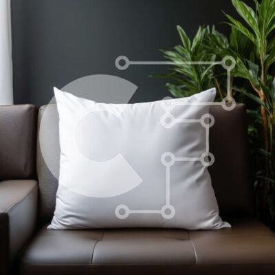 Intra Συλλεκτικό Ξύλινο Παζλ Plywood  4mm - Λευκό μαξιλάρι σε καφέ δερμάτινο καναπέ σε ένα άνετο σαλόνι Σε Ξύλινο Κουτί - Διαστάσεις Puzzle: 10x10 cm – 25 κομμάτια - Image 1