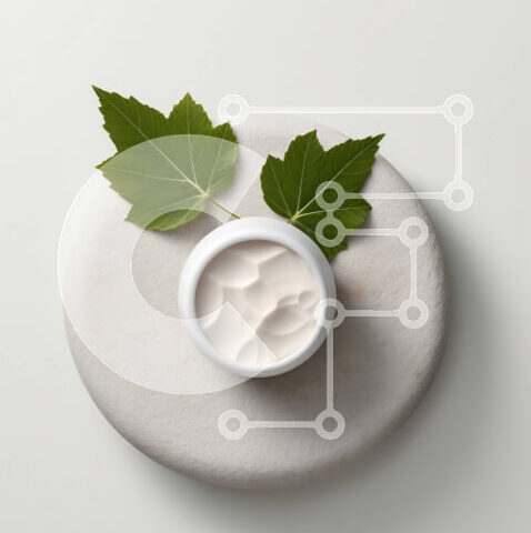 Intra Συλλεκτικό Ξύλινο Παζλ Plywood 4mm - Όμορφη εικόνα ενός λευκού μαρμάρινου πιάτου με πράσινα φύλλα Σε Ξύλινο Κουτί - Διαστάσεις: 10x10 cm – 25 κομμάτια - Image 1