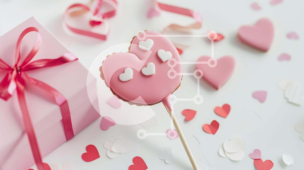 Intra Συλλεκτικό Ξύλινο Παζλ Plywood  4mm - Μπισκότο και κουτί δώρου σε σχήμα καρδιάς για την ημέρα του Αγίου Βαλεντίνου Σε Ξύλινο Κουτί - Διαστάσεις: 10x10 cm – 25 κομμάτια