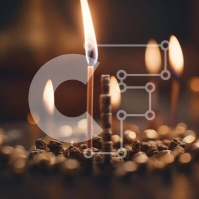 Intra Συλλεκτικό Ξύλινο Παζλ Plywood  4mm - Ομάδα αναμμένων κεριών στον πέτρινο βωμό Σε Ξύλινο Κουτί - Διαστάσεις Puzzle: 10x10 cm – 25 κομμάτια - Image 1