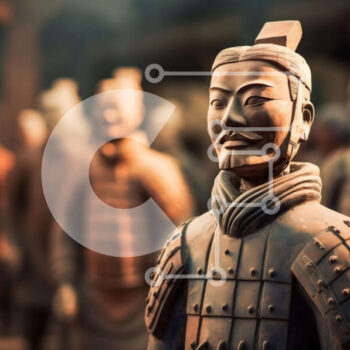 Intra Συλλεκτικό Ξύλινο Παζλ Plywood  4mm - Έκθεση αγαλμάτων πολεμιστών από τερακότα Σε Ξύλινο Κουτί - Διαστάσεις Puzzle: 10x10 cm – 25 κομμάτια - Image 1