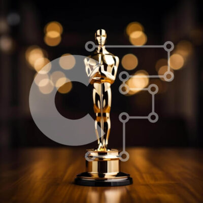 Intra Συλλεκτικό Ξύλινο Παζλ Plywood  4mm - Άγαλμα Όσκαρ με τα χρυσά φώτα Σε Ξύλινο Κουτί - Διαστάσεις Puzzle: 10x10 cm – 25 κομμάτια - Image 1