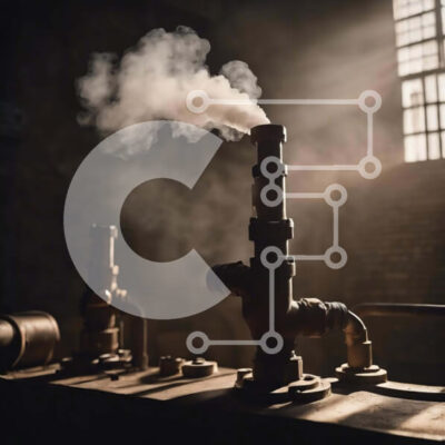 Intra Συλλεκτικό Ξύλινο Παζλ Plywood  4mm - Βιομηχανικός αγωγός ατμού που εκπέμπει καπνό Σε Ξύλινο Κουτί - Διαστάσεις Puzzle: 10x10 cm – 25 κομμάτια - Image 1