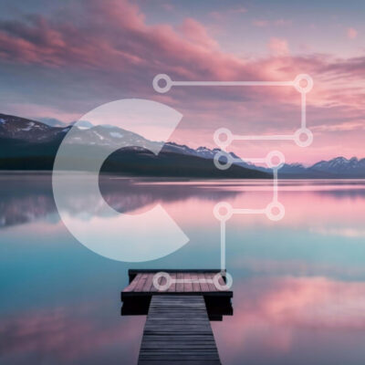 Intra Συλλεκτικό Ξύλινο Παζλ Plywood 4mm - Ξύλινη αποβάθρα ηλιοβασίλεμα στη λίμνη με θέα στο βουνό Σε Ξύλινο Κουτί - Διαστάσεις: 10x10 cm – 25 κομμάτια - Image 1