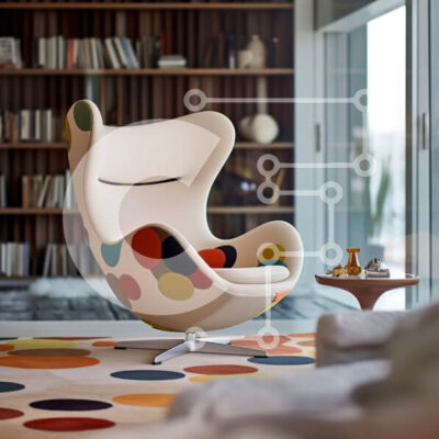 Intra Συλλεκτικό Ξύλινο Παζλ Plywood  4mm - Κομψό σαλόνι με μοναδικά έπιπλα και διακόσμηση Σε Ξύλινο Κουτί - Διαστάσεις Puzzle: 10x10 cm – 25 κομμάτια - Image 1