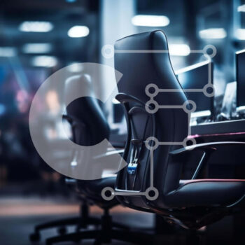 Intra Συλλεκτικό Ξύλινο Παζλ Plywood  4mm - Σύγχρονος χώρος εργασίας γραφείου με μαύρες καρέκλες και οθόνες Σε Ξύλινο Κουτί - Διαστάσεις Puzzle: 10x10 cm – 25 κομμάτια - Image 1