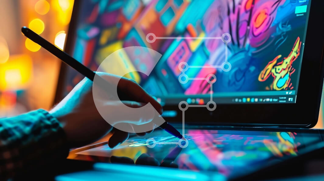 Intra Συλλεκτικό Ξύλινο Παζλ Plywood  4mm - Πρόσωπο που σχεδιάζει σε ηλεκτρονική συσκευή Σε Ξύλινο Κουτί - Διαστάσεις Puzzle: 10x10 cm – 25 κομμάτια