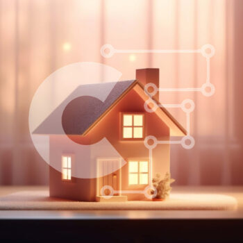 Intra Συλλεκτικό Ξύλινο Παζλ Plywood  4mm - Ειδυλλιακή εικόνα ενός μικρού ροζ σπιτιού με λευκό φράχτη και κόκκινη πόρτα Σε Ξύλινο Κουτί - Διαστάσεις Puzzle: 10x10 cm – 25 κομμάτια - Image 1