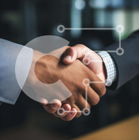 Intra Συλλεκτικό Ξύλινο Παζλ Plywood  4mm - Επιχειρηματίες χειραψία σε ρύθμιση γραφείου Σε Ξύλινο Κουτί - Διαστάσεις Puzzle: 10x10 cm – 25 κομμάτια - Image 1