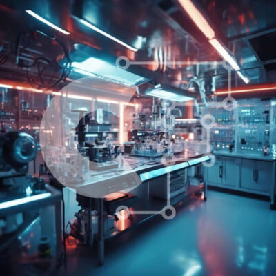 Intra Συλλεκτικό Ξύλινο Παζλ Plywood  4mm - Σκοτεινό Βιομηχανικό Εργαστήριο με Φώτα Νέον Σε Ξύλινο Κουτί - Διαστάσεις Puzzle: 10x10 cm – 25 κομμάτια - Image 1