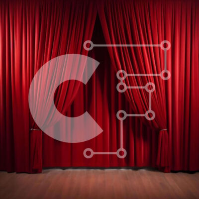 Intra Συλλεκτικό Ξύλινο Παζλ Plywood  4mm - Κόκκινη κουρτίνα θεάτρου σε μια άδεια σκηνή Σε Ξύλινο Κουτί - Διαστάσεις Puzzle: 10x10 cm – 25 κομμάτια - Image 1