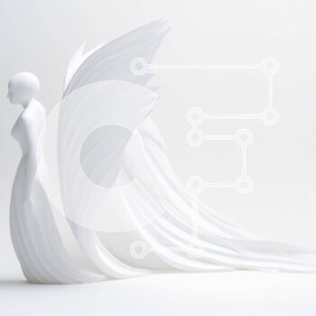 Intra Συλλεκτικό Ξύλινο Παζλ Plywood  4mm - Γλυπτό Λευκού Αγγέλου σε μια γκαλερί Σε Ξύλινο Κουτί - Διαστάσεις Puzzle: 10x10 cm – 25 κομμάτια - Image 1