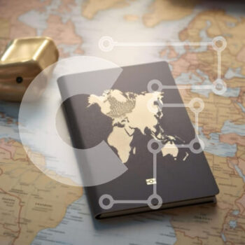 Intra Συλλεκτικό Ξύλινο Παζλ Plywood  4mm - Διαβατήριο σε παγκόσμιο χάρτη με στυλό Σε Ξύλινο Κουτί - Διαστάσεις Puzzle: 10x10 cm – 25 κομμάτια - Image 1