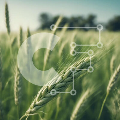 Intra Συλλεκτικό Ξύλινο Παζλ Plywood  4mm - Πράσινο σιτάρι με δέντρα και καταγάλανο ουρανό Σε Ξύλινο Κουτί - Διαστάσεις: 10x10 cm – 25 κομμάτια - Image 1