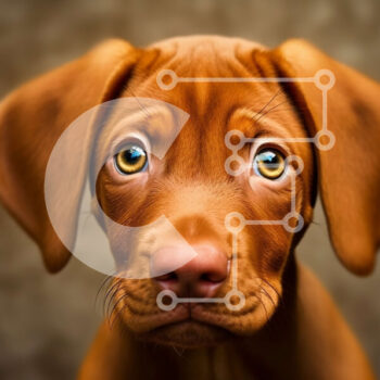 Intra Συλλεκτικό Ξύλινο Παζλ Plywood  4mm - Αξιολάτρευτη εικόνα ενός καφέ σκύλου με μεγάλα καστανά μάτια Σε Ξύλινο Κουτί - Διαστάσεις: 10x10 cm – 25 κομμάτια - Image 1