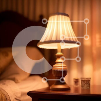 Intra Συλλεκτικό Ξύλινο Παζλ Plywood  4mm - Άνετο υπνοδωμάτιο με φωτιστικό κομοδίνου Σε Ξύλινο Κουτί - Διαστάσεις Puzzle: 10x10 cm – 25 κομμάτια - Image 1