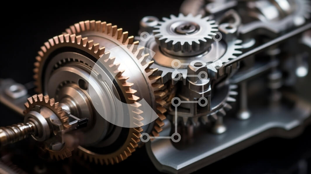 Intra Συλλεκτικό Ξύλινο Παζλ Plywood  4mm - Κομψή και μοντέρνα εικόνα ενός συστήματος Metal Gear σε δράση Σε Ξύλινο Κουτί - Διαστάσεις Puzzle: 10x10 cm – 25 κομμάτια