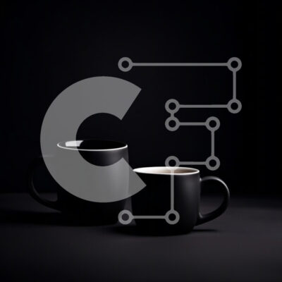 Intra Συλλεκτικό Ξύλινο Παζλ Plywood  4mm - Κομψή λήψη με δύο μαύρες κούπες σε μια σκοτεινή επιφάνεια Σε Ξύλινο Κουτί - Διαστάσεις: 10x10 cm – 25 κομμάτια - Image 1