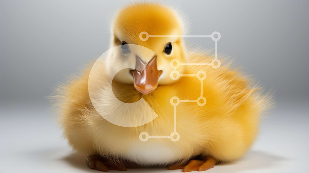 Intra Συλλεκτικό Ξύλινο Παζλ Plywood  4mm - Χαριτωμένη κίτρινη πάπια με χνουδωτά φτερά Σε Ξύλινο Κουτί - Διαστάσεις: 10x10 cm – 25 κομμάτια