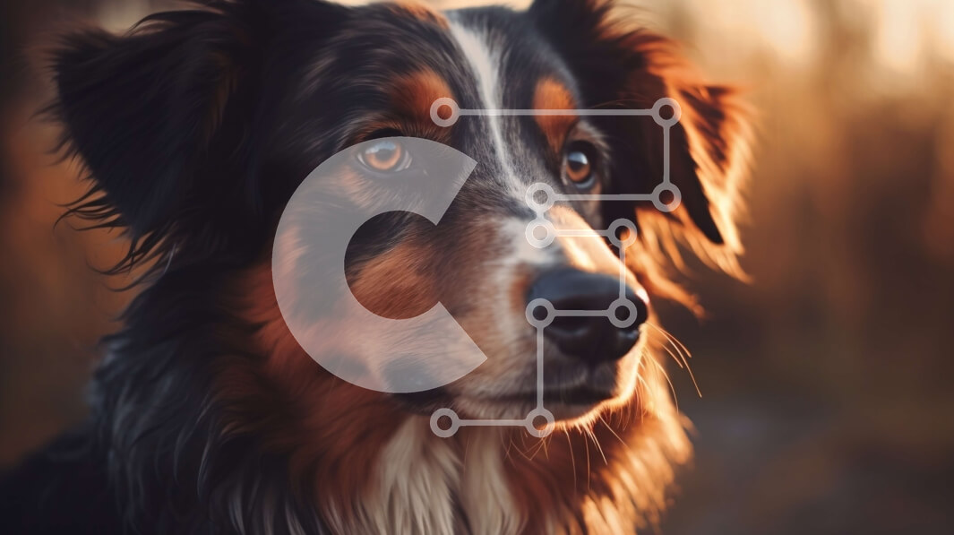 Intra Συλλεκτικό Ξύλινο Παζλ Plywood  4mm - Λυπημένος σκύλος με μακριά δασύτριχη γούνα σε ένα χωράφι Σε Ξύλινο Κουτί - Διαστάσεις: 10x10 cm – 25 κομμάτια