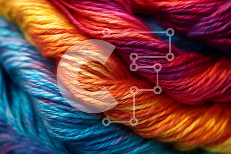 Intra Συλλεκτικό Ξύλινο Παζλ Plywood  4mm - Εκπληκτική κινηματογράφηση σε πρώτο πλάνο ενός κουβάρι από νήματα στο χρώμα του ουράνιου τόξου Σε Ξύλινο Κουτί - Διαστάσεις: 10x10 cm – 25 κομμάτια