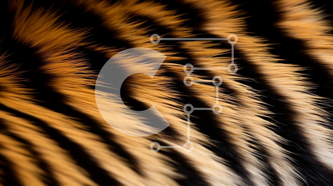 Intra Συλλεκτικό Ξύλινο Παζλ Plywood  4mm - Κοντινό πλάνο της γούνας τίγρης Σε Ξύλινο Κουτί - Διαστάσεις: 10x10 cm – 25 κομμάτια