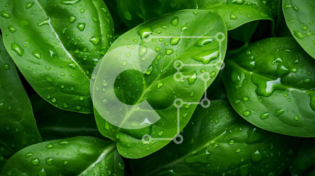 Intra Συλλεκτικό Ξύλινο Παζλ Plywood  4mm - Κοντινό πλάνο ενός πράσινου φύλλου με σταγονίδια νερού Σε Ξύλινο Κουτί - Διαστάσεις: 10x10 cm – 25 κομμάτια