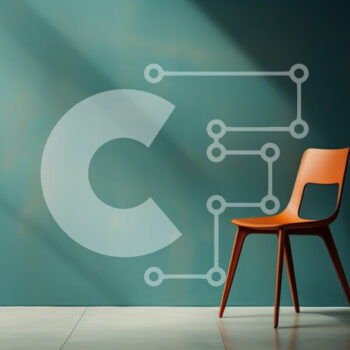 Intra Συλλεκτικό Ξύλινο Παζλ Plywood  4mm - Μοντέρνα πορτοκαλί καρέκλα σε ένα μπλε δωμάτιο Σε Ξύλινο Κουτί - Διαστάσεις Puzzle: 10x10 cm – 25 κομμάτια - Image 1