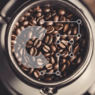 Intra Συλλεκτικό Ξύλινο Παζλ Plywood 4mm - Μύλος καφέ από κοντά με σώμα από ανοξείδωτο ατσάλι και κόκκους καφέ Σε Ξύλινο Κουτί - Διαστάσεις: 10x10 cm – 25 κομμάτια - Image 1