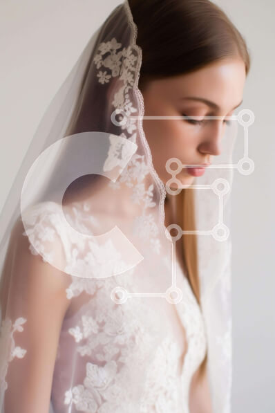 Intra Συλλεκτικό Ξύλινο Παζλ Plywood  4mm - Κομψή νύφη με λευκό νυφικό και πέπλο Σε Ξύλινο Κουτί - Διαστάσεις Puzzle: 10x10 cm – 25 κομμάτια