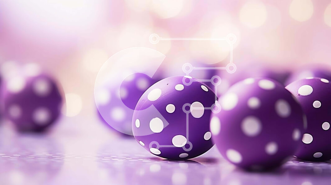 Intra Συλλεκτικό Ξύλινο Παζλ Plywood  4mm - Πολύχρωμα Πασχαλινά αυγά σε πορτοκαλί φόντο Σε Ξύλινο Κουτί - Διαστάσεις: 10x10 cm – 25 κομμάτια