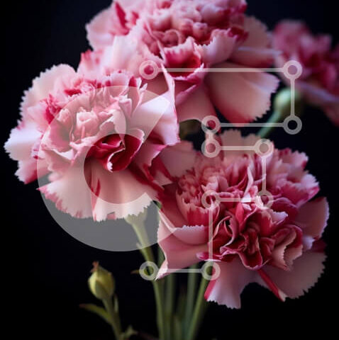 Intra Συλλεκτικό Ξύλινο Παζλ Plywood  4mm - Τρία ροζ γαρίφαλα σε γυάλινο βάζο Σε Ξύλινο Κουτί - Διαστάσεις: 10x10 cm – 25 κομμάτια - Image 1