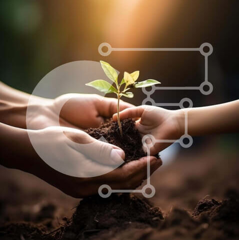 Intra Συλλεκτικό Ξύλινο Παζλ Plywood  4mm - Γονέας και παιδί φυτεύουν ένα μικρό φυτό στο χώμα Σε Ξύλινο Κουτί - Διαστάσεις: 10x10 cm – 25 κομμάτια - Image 1