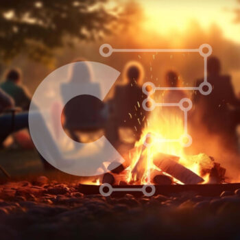 Intra Συλλεκτικό Ξύλινο Παζλ Plywood  4mm - Ομάδα ανθρώπων που απολαμβάνει τη φωτιά σε εξωτερικούς χώρους Σε Ξύλινο Κουτί - Διαστάσεις Puzzle: 10x10 cm – 25 κομμάτια - Image 1