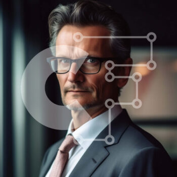 Intra Συλλεκτικό Ξύλινο Παζλ Plywood  4mm - Σοβαρός επιχειρηματίας με κοστούμι που κοιτάζει έξω από το παράθυρο Σε Ξύλινο Κουτί - Διαστάσεις Puzzle: 10x10 cm – 25 κομμάτια - Image 1