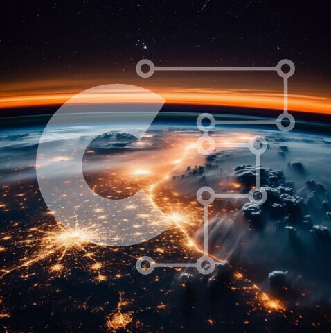 Intra Συλλεκτικό Ξύλινο Παζλ Plywood  4mm - Εντυπωσιακή εικόνα της Γης τη νύχτα από το διάστημα Σε Ξύλινο Κουτί - Διαστάσεις Puzzle: 10x10 cm – 25 κομμάτια - Image 1