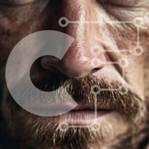 Intra Συλλεκτικό Ξύλινο Παζλ Plywood  4mm - Πορτρέτο ενός σοβαρού άνδρα με γένια και μουστάκι με μαύρα ρούχα Σε Ξύλινο Κουτί - Διαστάσεις Puzzle: 10x10 cm – 25 κομμάτια