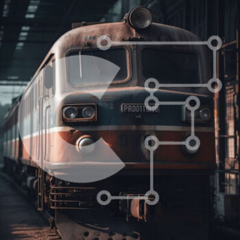 Intra Συλλεκτικό Ξύλινο Παζλ Plywood  4mm - Σκουριασμένο τρένο σε εγκαταλελειμμένες γραμμές στην αποθήκη Σε Ξύλινο Κουτί - Διαστάσεις Puzzle: 10x10 cm – 25 κομμάτια - Image 1