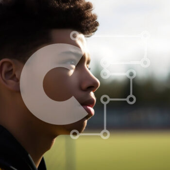 Intra Συλλεκτικό Ξύλινο Παζλ Plywood  4mm - Νεαρό αγόρι με κίτρινο φούτερ και μαύρο παντελόνι στο γήπεδο ποδοσφαίρου Σε Ξύλινο Κουτί - Διαστάσεις Puzzle: 10x10 cm – 25 κομμάτια - Image 1