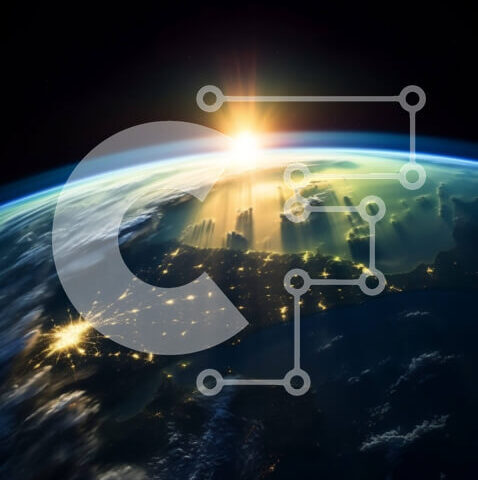 Intra Συλλεκτικό Ξύλινο Παζλ Plywood 4mm - Εκπληκτική θέα της Γης κατά την Ανατολή με τον Ήλιο να ανατέλλει πάνω από τον Ορίζοντα Σε Ξύλινο Κουτί - Διαστάσεις: 10x10 cm – 25 κομμάτια - Image 1