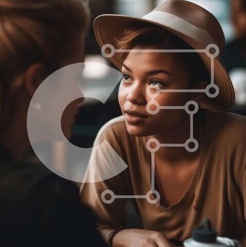 Intra Συλλεκτικό Ξύλινο Παζλ Plywood 4mm - Λυπημένη νεαρή γυναίκα με τον καφέ Σε Ξύλινο Κουτί - Διαστάσεις Puzzle: 10x10 cm – 25 κομμάτια - Image 1