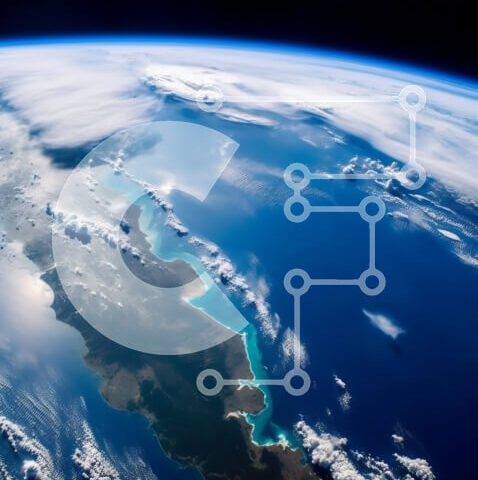 Intra Συλλεκτικό Ξύλινο Παζλ Plywood  4mm - Εκπληκτική εναέρια εικόνα της Γης από το διάστημα Σε Ξύλινο Κουτί - Διαστάσεις Puzzle: 10x10 cm – 25 κομμάτια - Image 1