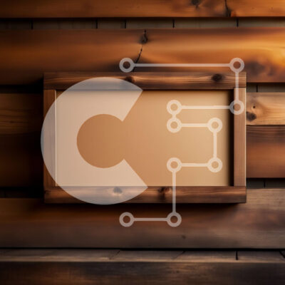 Intra Συλλεκτικό Ξύλινο Παζλ Plywood  4mm - Άδειο ξύλινο πλαίσιο σε έναν ρουστίκ ξύλινο τοίχο Σε Ξύλινο Κουτί - Διαστάσεις Puzzle: 10x10 cm – 25 κομμάτια - Image 1